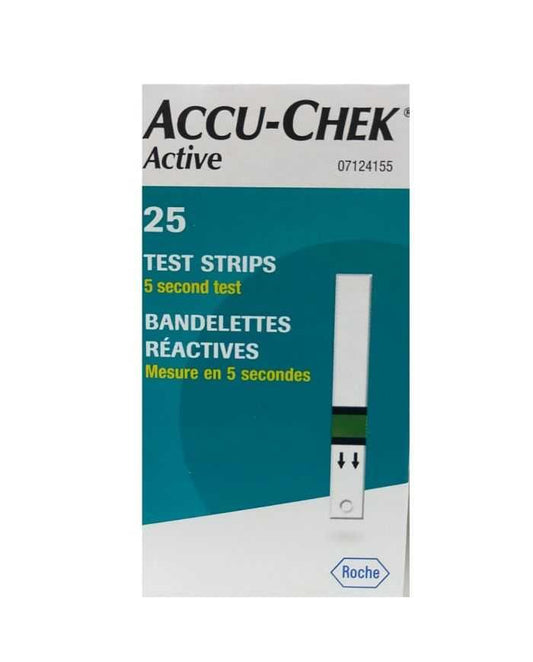 ACCU CHEK ACTIVE BANDELETTES /25
